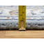 Tapis de couloir noué à la main en laine et en soie 2 pi 8 po x 6 pi 6 po bleu Nain 250 KPSI