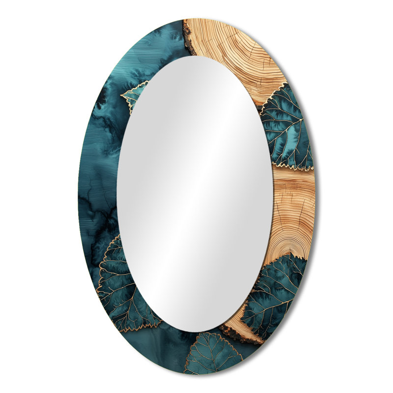 Miroir mural Agate River Of Leaves, 36 po x 24 po