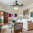 42" 6-speed Led Modern Retractable Crystal Ceiling Fan With Light And Remote Control