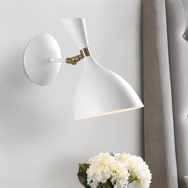 Bloomsdale 1 - Light Brass Gold Wallchiere, White