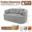 Compact Gray Chenille Sofas Couch For Modern Living Space