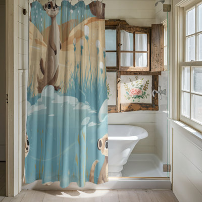 Baby Suricate - Rideau de douche Premium