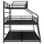 Lit superposé triple de style rustique avec design peu encombrant, métal de haute qualité