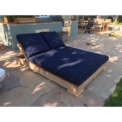 55" Sunbrella® Patio Double Chaise Lounge