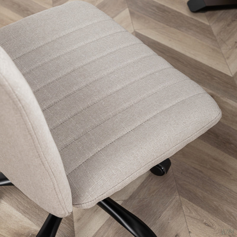 Mezaire Office Chair with Polyester Upholstered, Swivel, Adjustable Height, Wheels, Grey