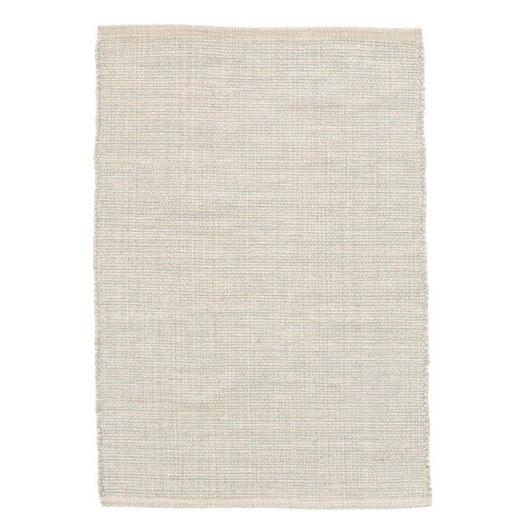 Marled Light Blue Handwoven Cotton Rug