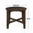 Round Solid Wood End Table, Dark Brown
