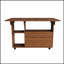 Table pliante multifonctionnelle avec tablettes et roulettes de rangement, idéale pour les petits espaces et polyvalente dans la cuisine, le dortoir ou le bureau