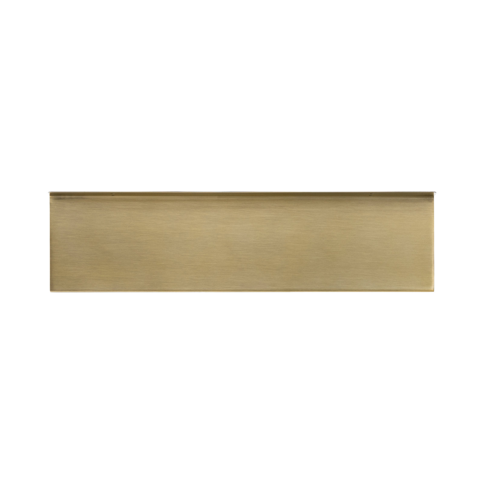 Maja Metal Wall Mounted Floating Display Shelf, 2" H x 24" W x 6" D, Gold