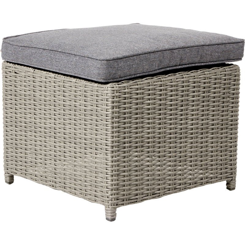 Atalee 4 - Person Wicker Patio Dining Set with Square Table , Cushions Included