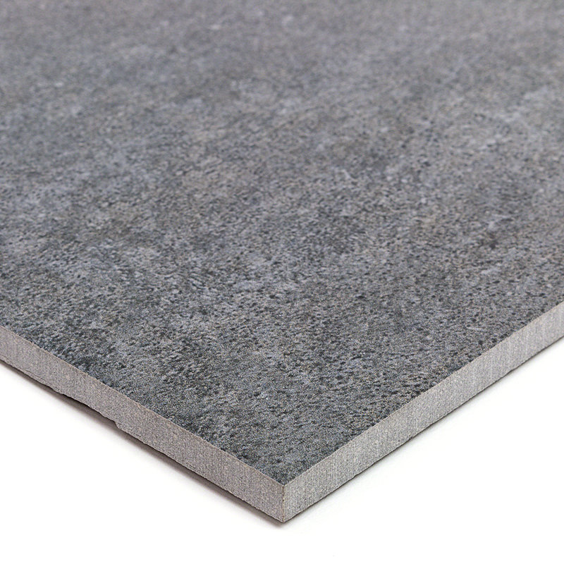 Carreau de porcelaine mate pour plancher et mur 12 po x 24 po 9,5 mm Fontana, Gris fumé