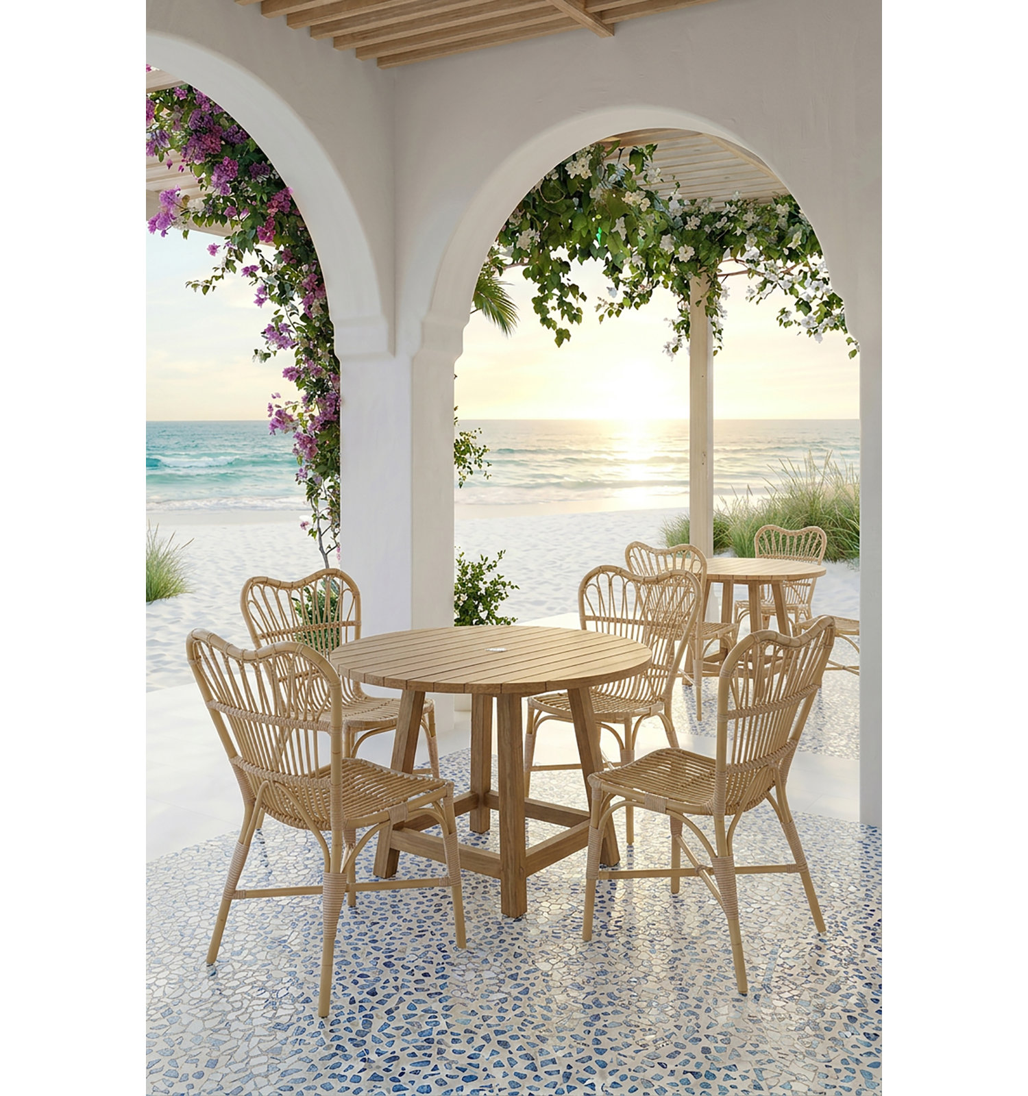 Margret Patio Side Chair, Brown