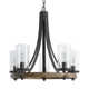 Stepas 5 Light Dimmable Chandelier