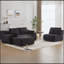 Modern Memory Foam Compressed Sofa, Large Sectional Couches for Living Room, Pet-Friendly Cloud Modular Sectional, Corduroy Fabric, Extra Deep Loveseat, No Assembly Required-782936451