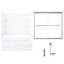 60" W x 74.25" H Frameless Rectangle Sliding Tub & Shower Kit with Towel Bar and Base Included-259829902
