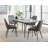 Lovise Extendable Stone Top Metal Base Dining Table