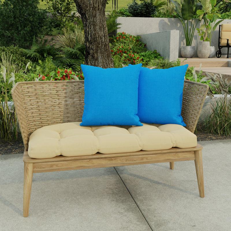 Sunbrella Outdoor Throw Pillow, Celosia Princess Blue