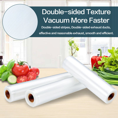 Vacuum Sealer Bags, 6 Rolls 11"x16' Vacuum Seal Bags For Food, Environmentally Friendly Degradable Material, Mircowave & Freezer, Sous Vide Cooking