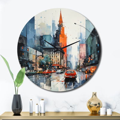 Horloge murale Mid-Century Metropolis I - Mid-Century