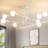 Karren - Mid Century Modern Nordic Dimmable Sputnik Chandelier Sphere Cylinder Flush Mount-582635762-543454252