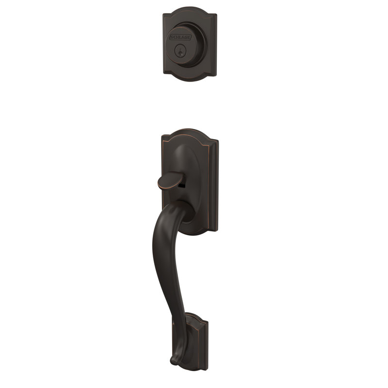 Camelot Inactive Exterior Dummy Entry Set (Interior Portion Sold Separately), Antique Brass