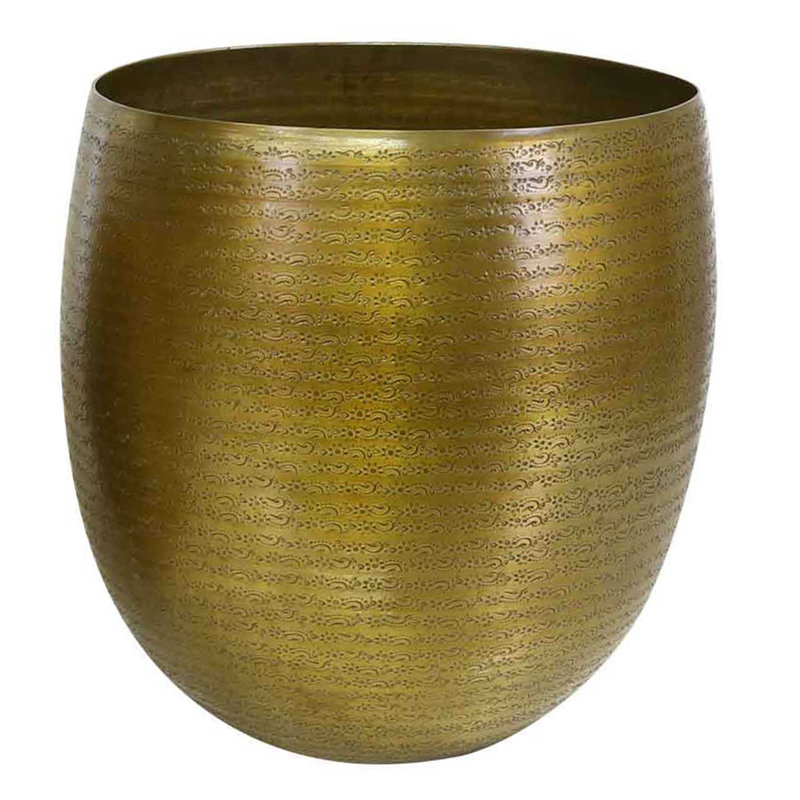 Mablethorpe Handmade Metal Pot Planter, 42cm H x 40cm W x 40cm D, 4