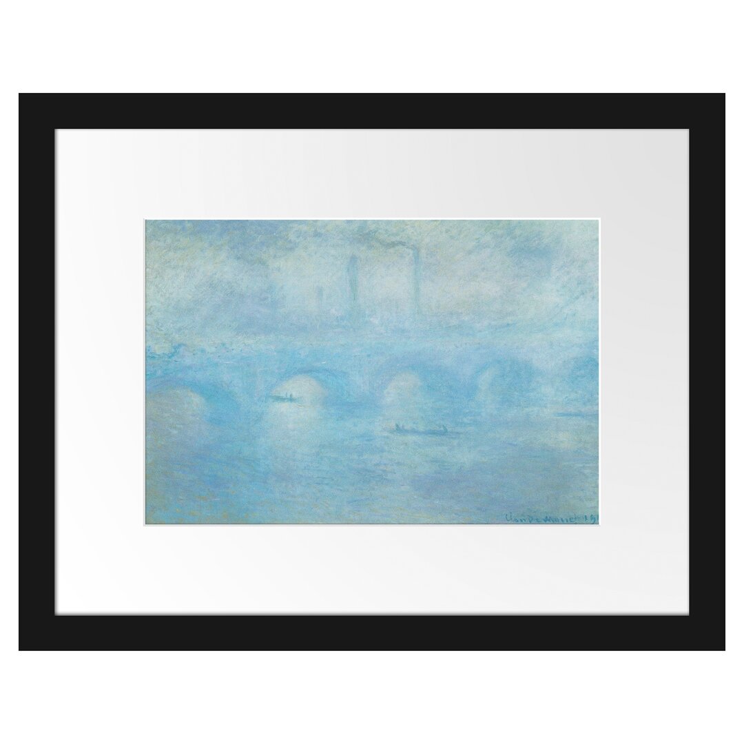 Gerahmter Kunstdruck Waterloo Bridge in London von Claude Monet