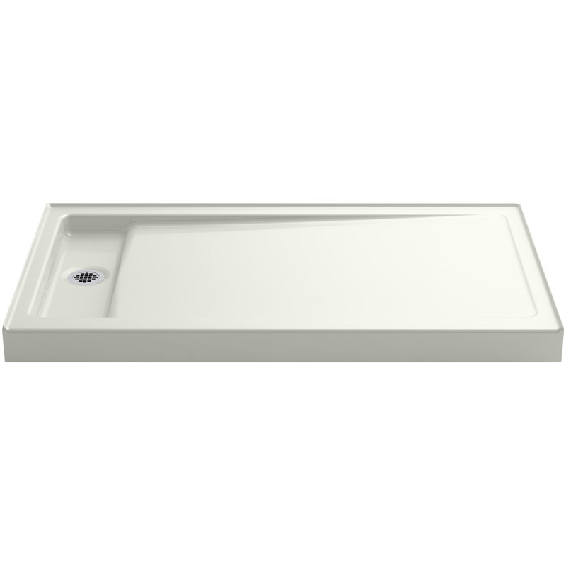 Bellwether 60" x 34" Single-Threshold Shower Base, Dune, Left Center