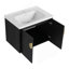Meuble-lavabo à fermeture en douceur de 40 po avec lavabo, rangement spacieux et fixation murale pour salle de bain moderne