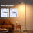 Stepless Dimming Color Changing Torchiere Floor Lamps With Remote, 350°rotating Modern Tall Floor Lamp-551875613