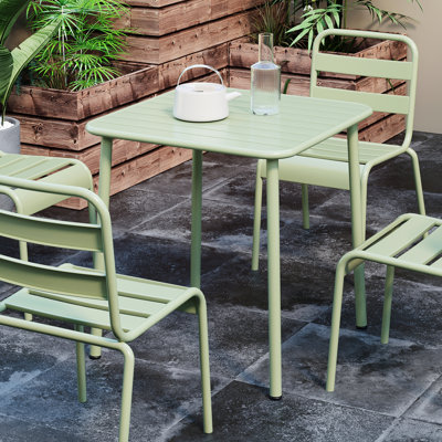 Outdoor Square Table With American Modern Simple Retro Design, Suitable For Garden And Dining, Water - , Easy To Clean, 27.24 In Depth, Width, 30.27 Height Balcony Indoor/outdoor Relaxation, Physical