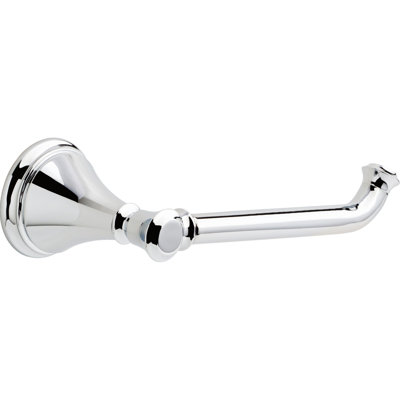 Cassidy Wall Mount Single Post Toilet Paper Holder Bath Hardware Accessory in Polished Chrome