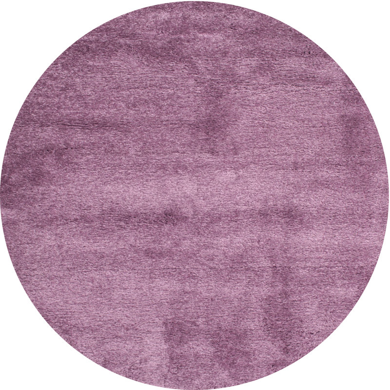 Tapis de zone mauve contemporaine Rizokarpaso, Rond 3 pi