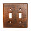 Copper Switchplate Double Toggle Switch Cover