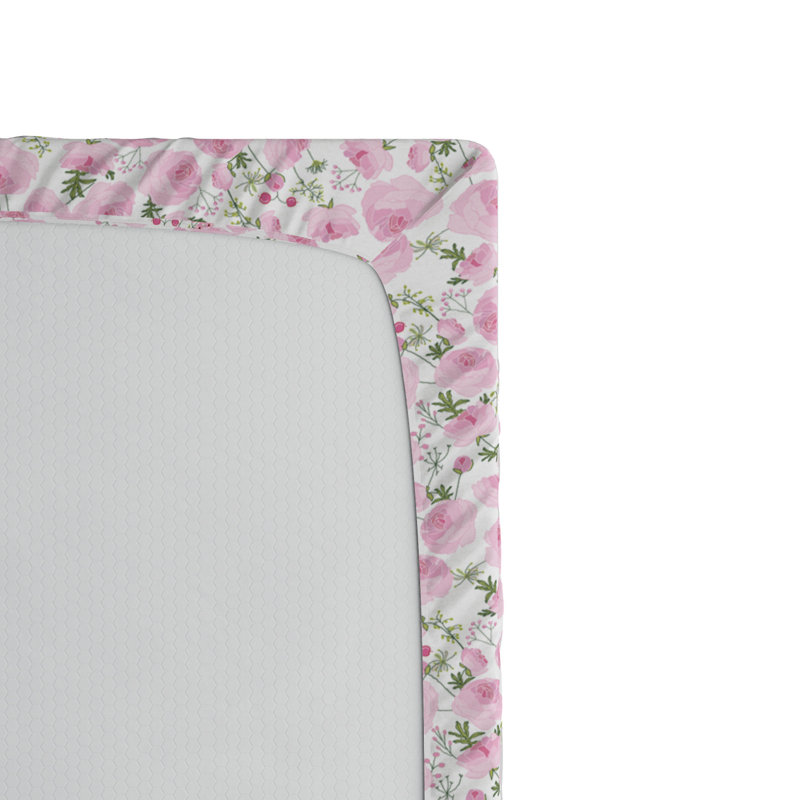 Microfiber Floral Fitted Sheet, Twin Fitted Sheet, Botanical Floral
