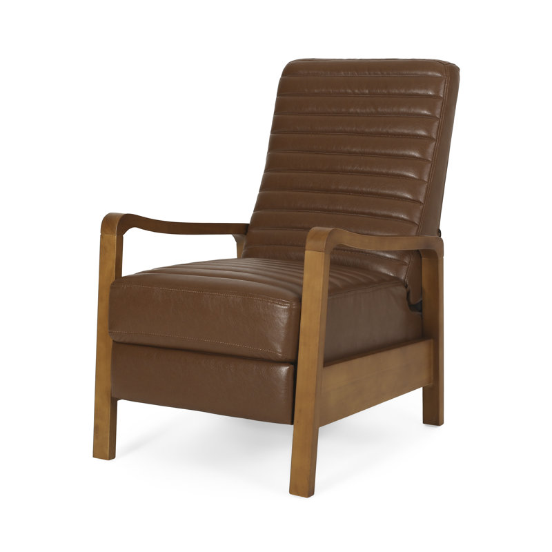 Kalstrom Recliner, Cognac Faux Leather