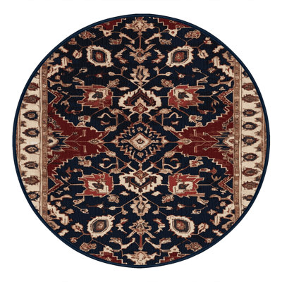 Tapis persan noir lavable à la machine