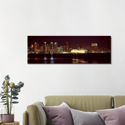 Buildings at the Waterfront, San Diego, California, USA 2010 #4 1 Piece Wrapped Canvas Panoramic Wall Art
