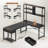 L Shaped Gaming Desk, 51.2" Reversible Small Corner Desk With Drawer, Power Outlet & Led Lights-1164578819