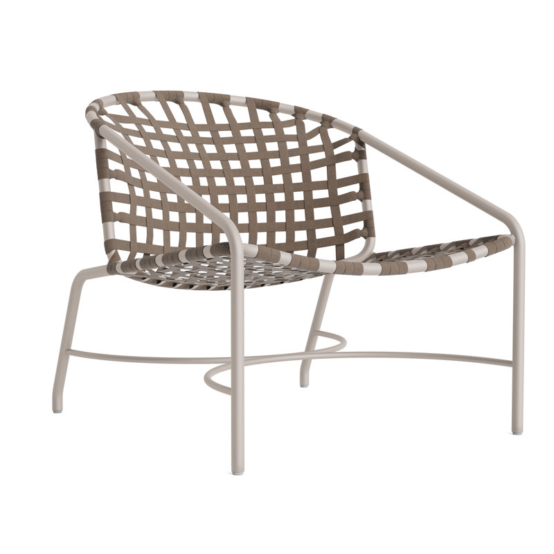 Kantan Outdoor Lounge Chair, Dove Smooth/Mica Suncloth Lace