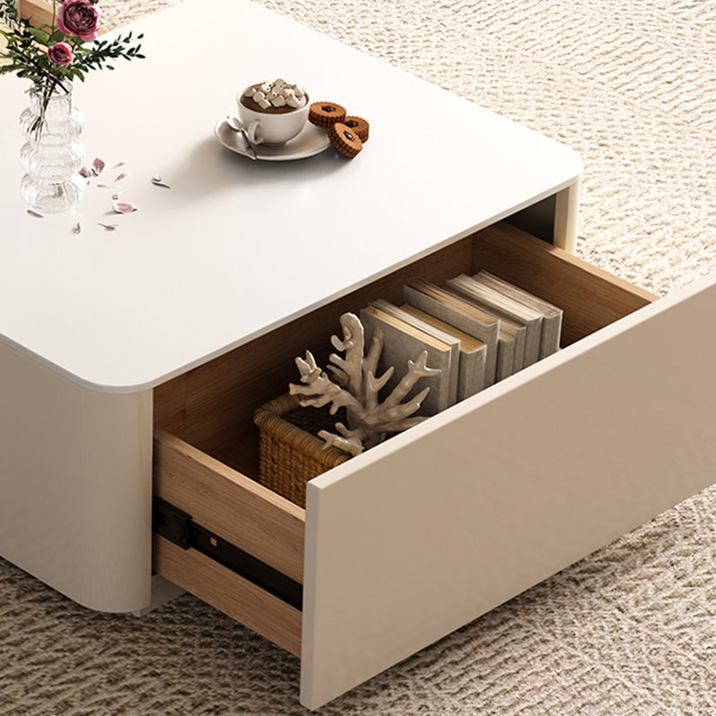 Table basse carrée Luxe, H 13,8 po x L 31,5 po x l 31,5 po