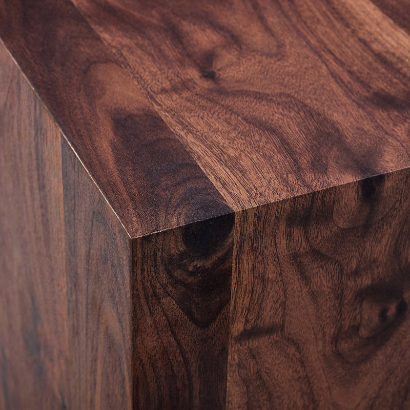 Table basse noyer grain 12 x 12 x 20 pouces - Rehaussez l'ambiance de votre maison