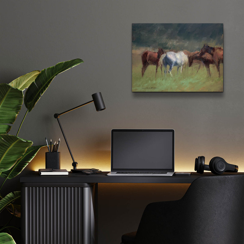 «Southern Horses» par Valtcho Tonov, H 12 po x l 16 po x P 0,13 po