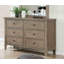 Mobilier de chambre à coucher à poignées rondes gris foncé