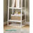 Ladder Shelf, Bookshelf Bookcase, Freestanding Corner Storage Shelve with 2 Hooks for Home Office, Living Room, Kitchen, Bedroom, Industrial, 5-Tier White-396517948-390244766