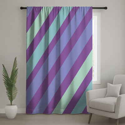 Rideaux et voilages mauves à rayures violettes Colville mauve - 1 panneau