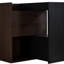 Armoire de rangement à chaussures extensible et rotative avec 1 tiroir, coin à 90 degrés pour le salon, le couloir, la zone d'entrée, la rotation du tiroir en noyer noir, le passage, la sortie,