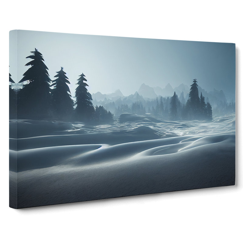 Magnificent Winter Mountains - Wrapped Canvas