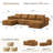 Boneless 132" Modular Sectional Sofa with Deep Seat, U-Shaped Cloud Couch for Living Room, 4-Seater Boneless Sofa with 2 Ottomans, Flexible Combination Modern Upholstery Sofa, No Assembly Required-1797348799