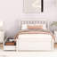Lit simple moderne blanc lavé avec 2 tiroirs de rangement-1907955979
